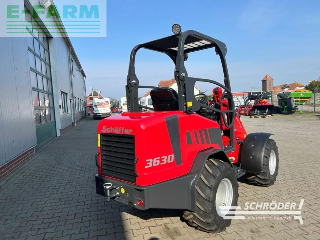 2024 Schäffer 3630 mini excavator, rear three-quarter view