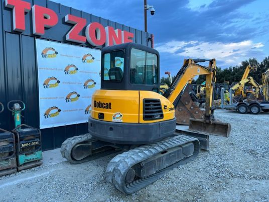2016 Bobcat E50 mini excavator, rear three-quarter view 2016 Bobcat E50 mini excavator, rear three-quarter view