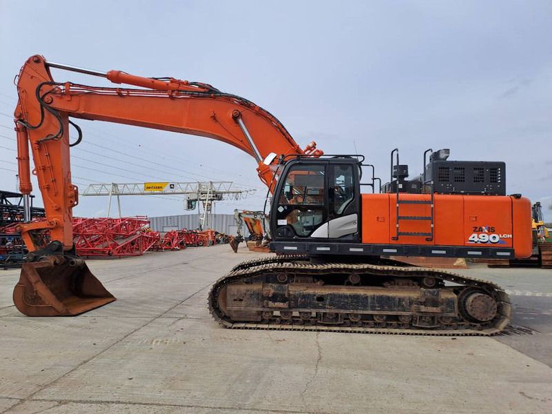 2019 Hitachi Zaxis 490 LCH crawler excavator, side view