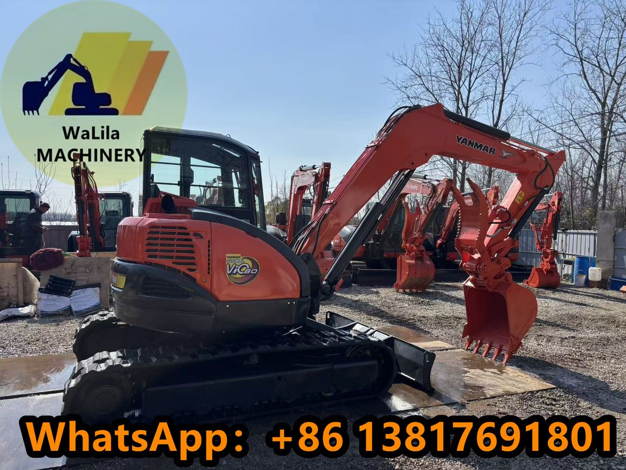 2023 Yanmar ViO80 crawler excavator, side view 2023 Yanmar ViO80 crawler excavator, side view