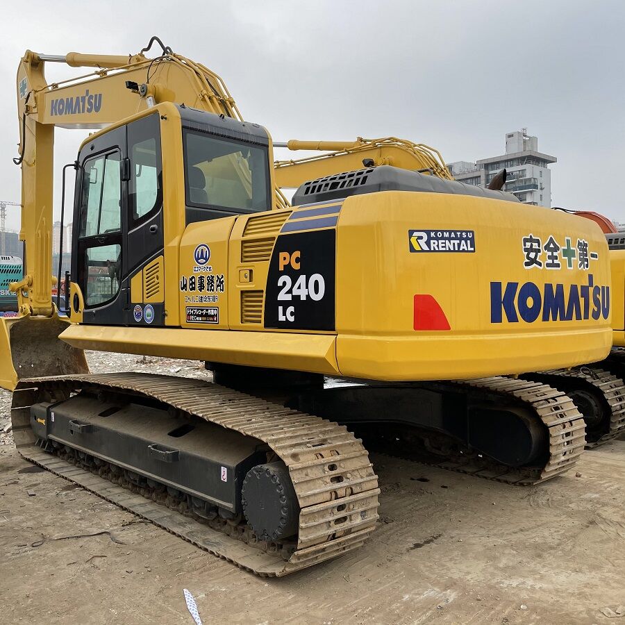 Komatsu PC240LC crawler excavator, rear three-quarter view