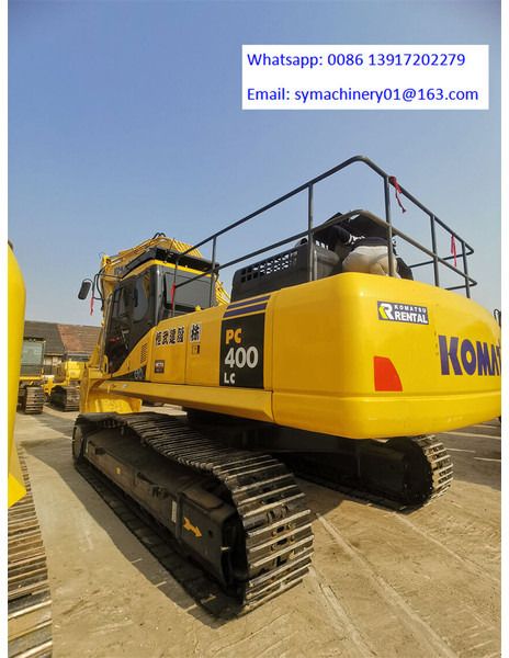 2021 Komatsu PC400 LC crawler excavator, rear three-quarter view 2021 Komatsu PC400 LC crawler excavator, rear three-quarter view