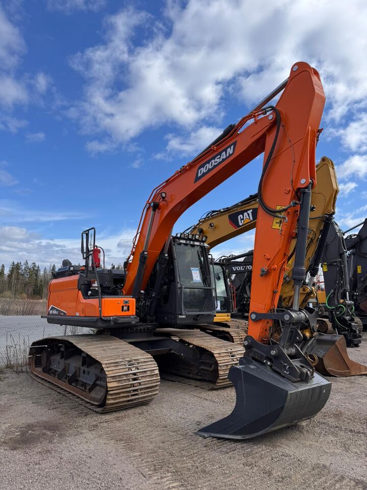 2022 Doosan DX160 LC-7 crawler excavator, front three-quarter view