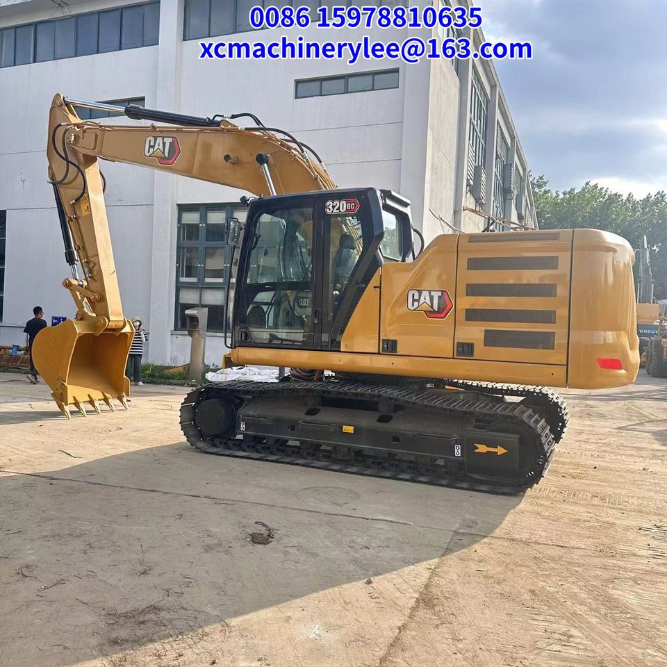 2023 Caterpillar 320GC crawler excavator, side profile view