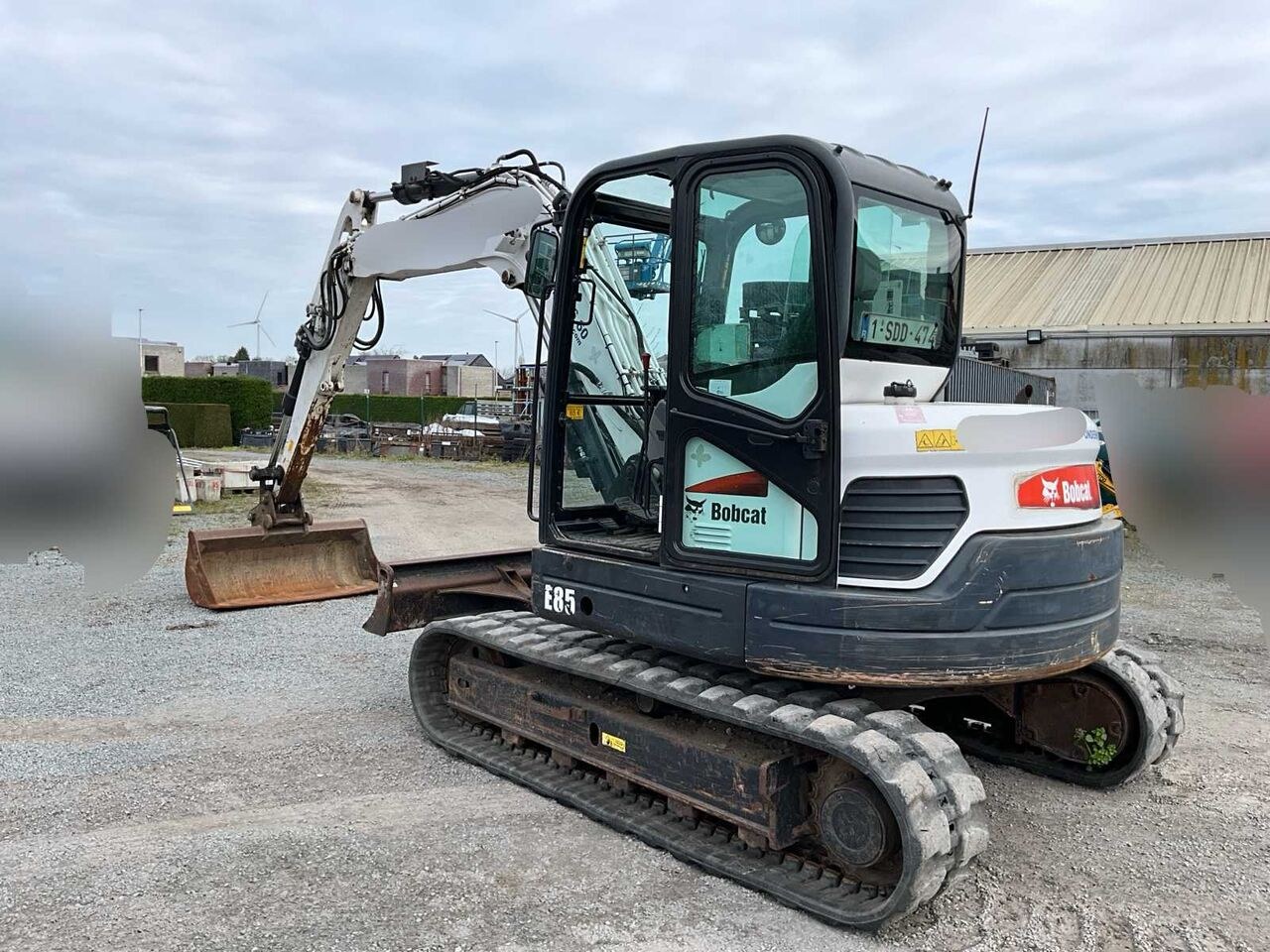 2017 Bobcat E85 crawler excavator, rear three-quarter view 2017 Bobcat E85 crawler excavator, rear three-quarter view