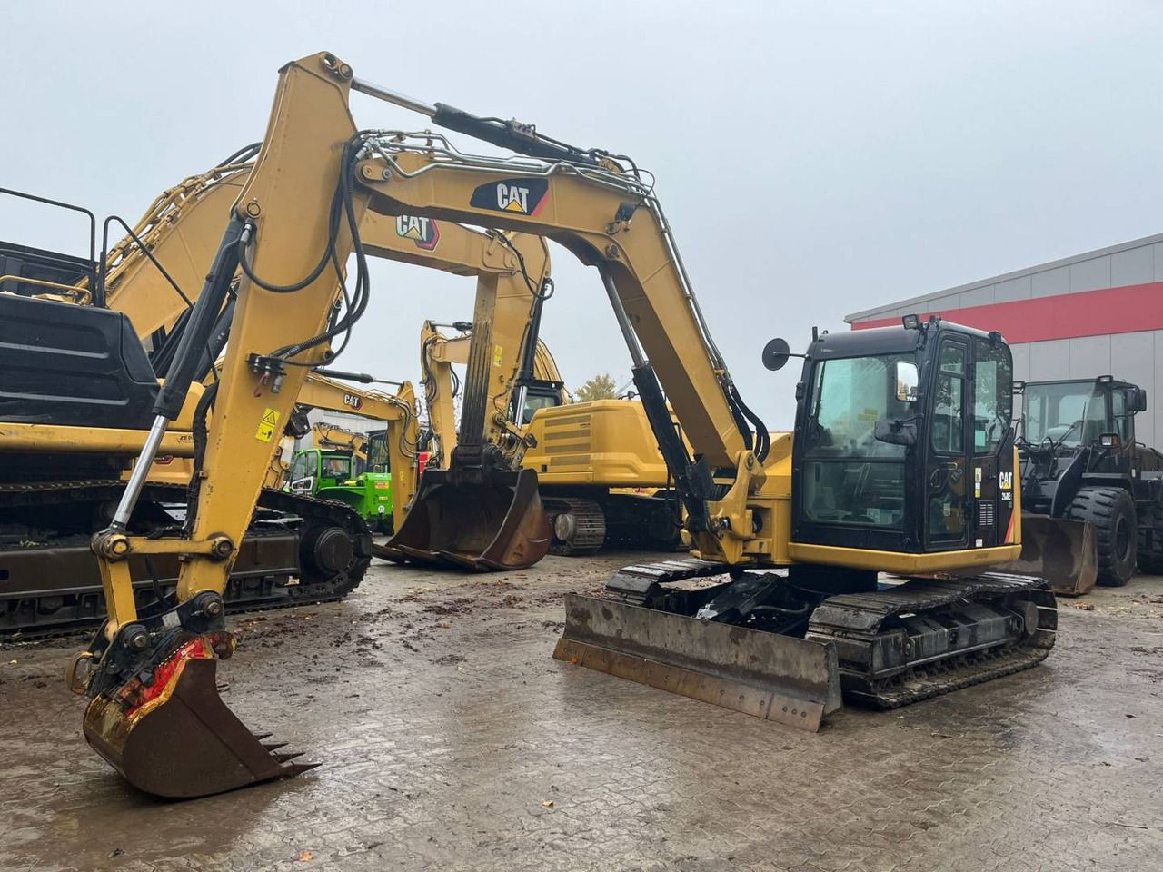 2019 Caterpillar 308E2CR crawler excavator, front three-quarter view