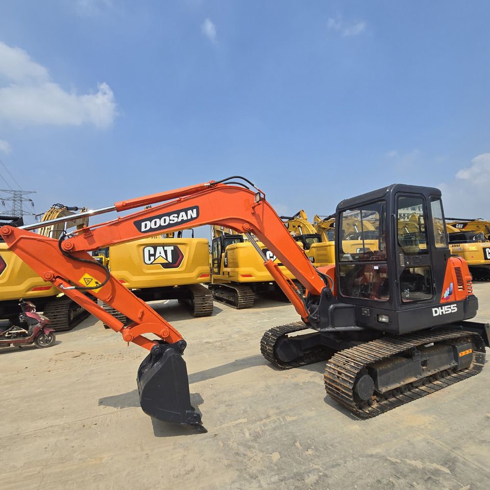 2021 Doosan DH55 mini excavator, side view