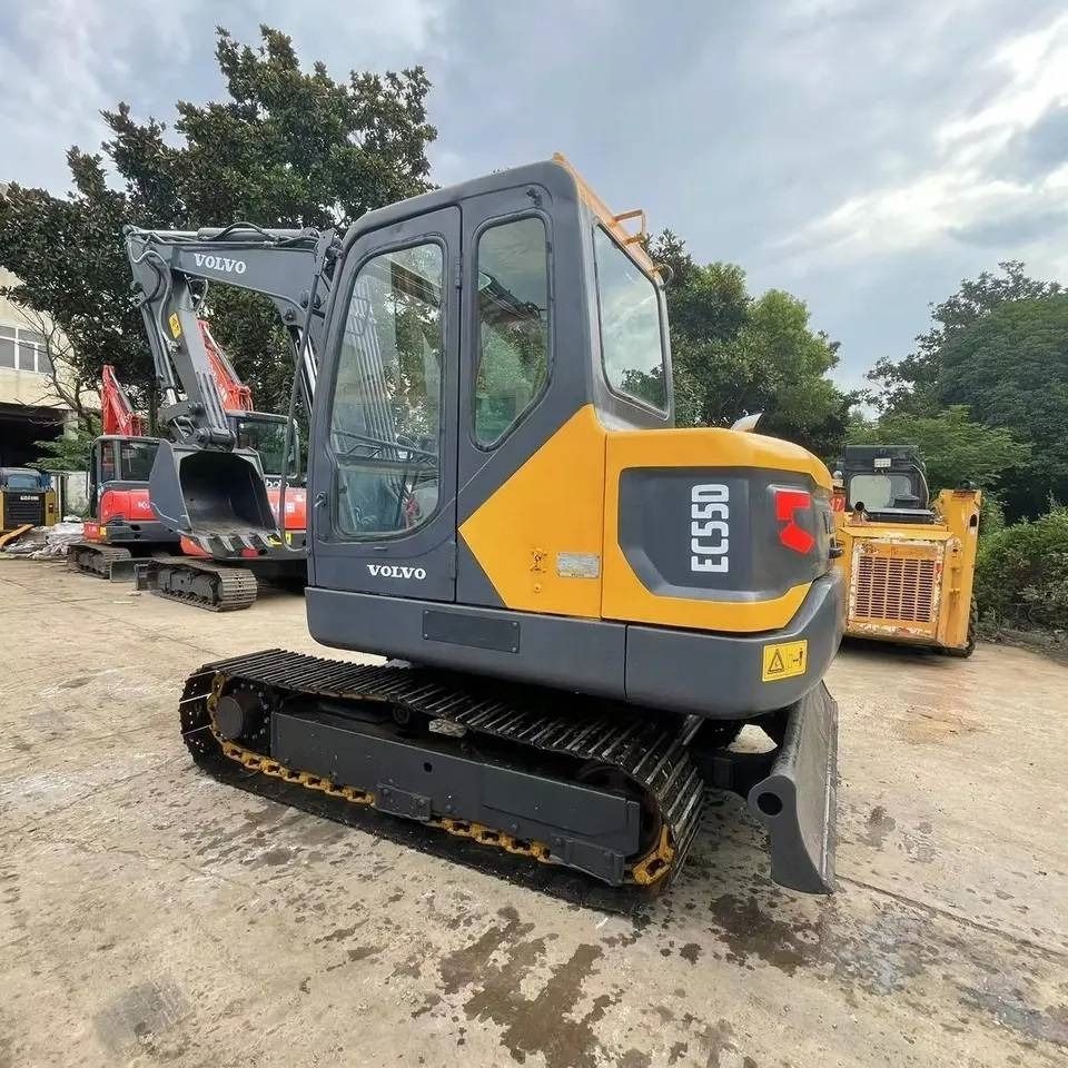2024 Volvo EC55D mini excavator, rear three-quarter view 2024 Volvo EC55D mini excavator, rear three-quarter view
