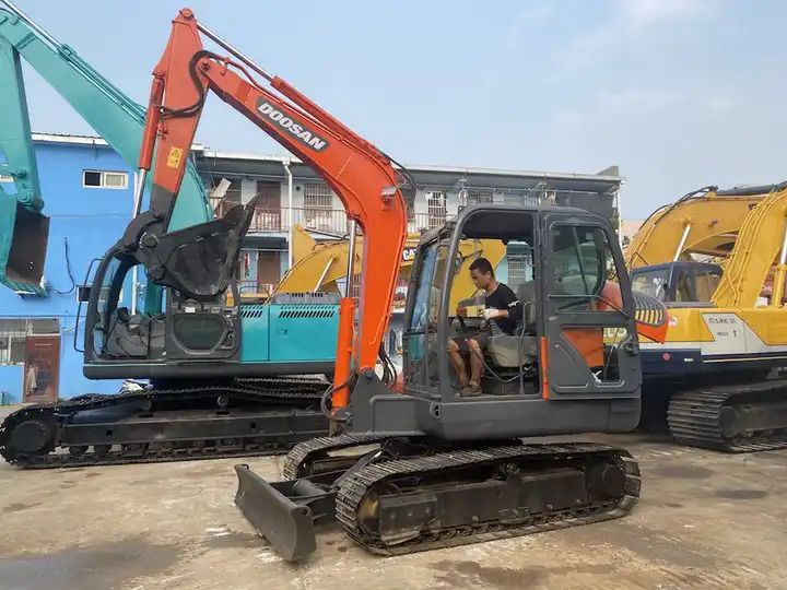 2019 Doosan DX55 crawler excavator, side profile view