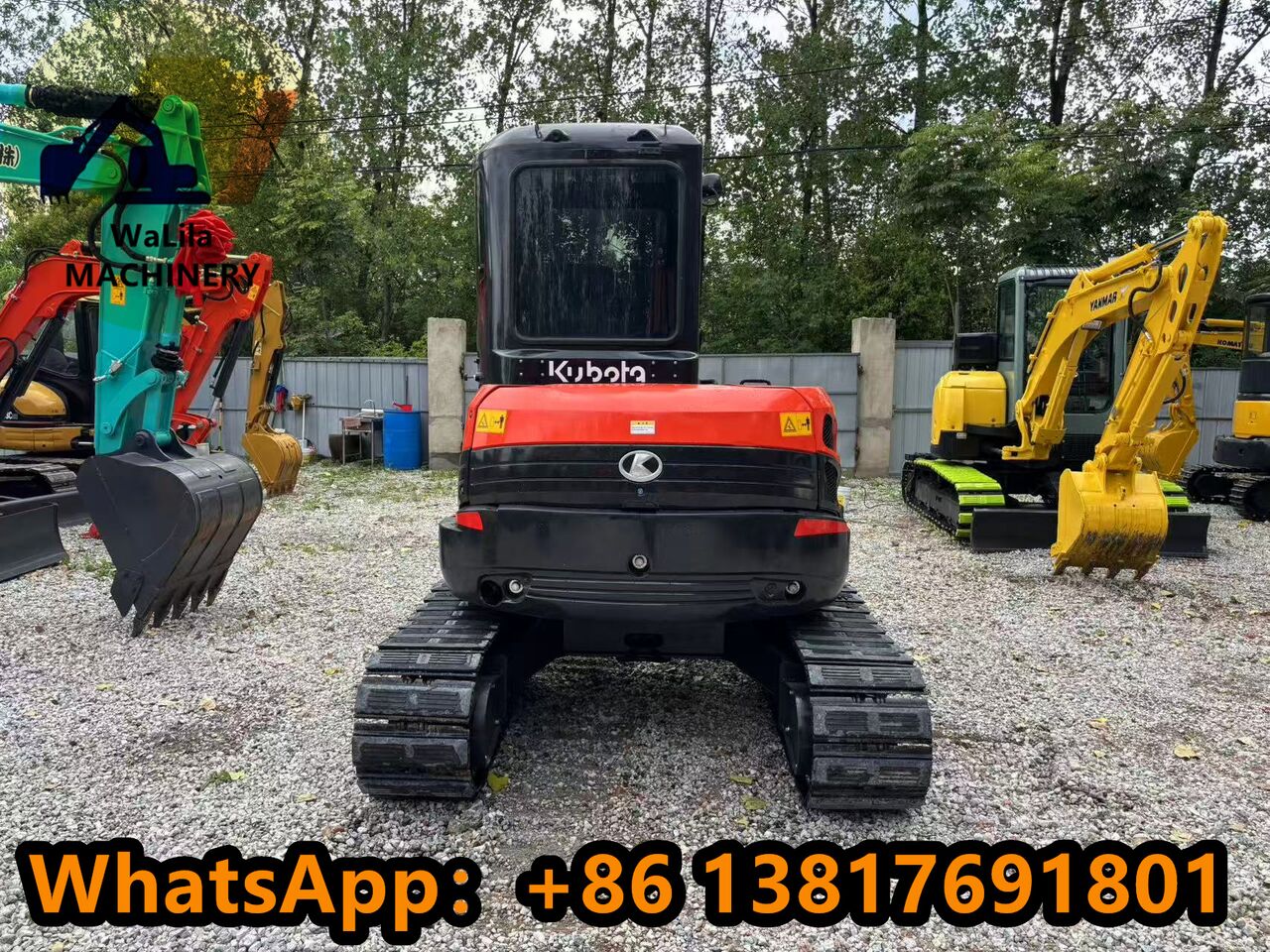 2024 Kubota U55 mini excavator rear view 2024 Kubota U55 mini excavator rear view
