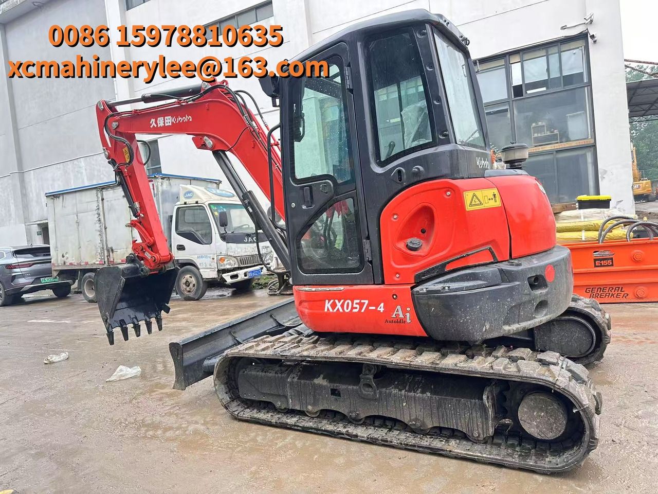 2023 Kubota KX057-4 mini excavator, side view 2023 Kubota KX057-4 mini excavator, side view