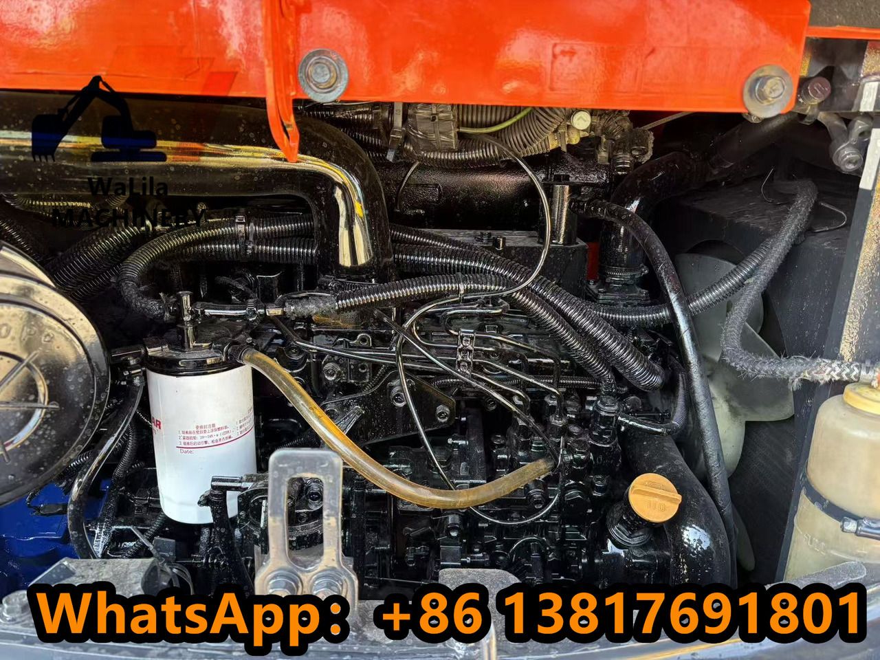 2023 Yanmar VIO80 crawler excavator engine compartment view 2023 Yanmar VIO80 crawler excavator engine compartment view