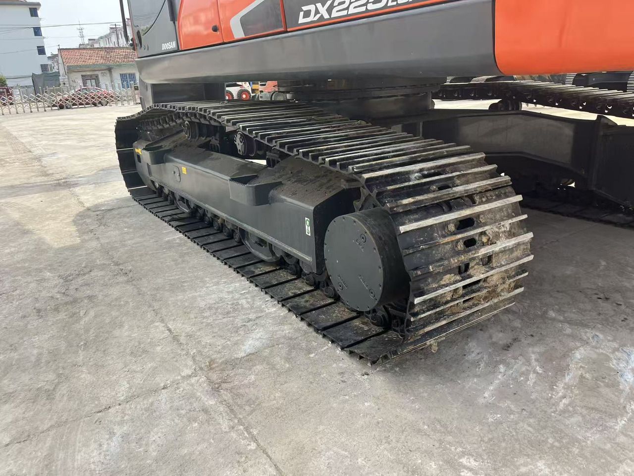 2023 Doosan DX225LC crawler excavator undercarriage view