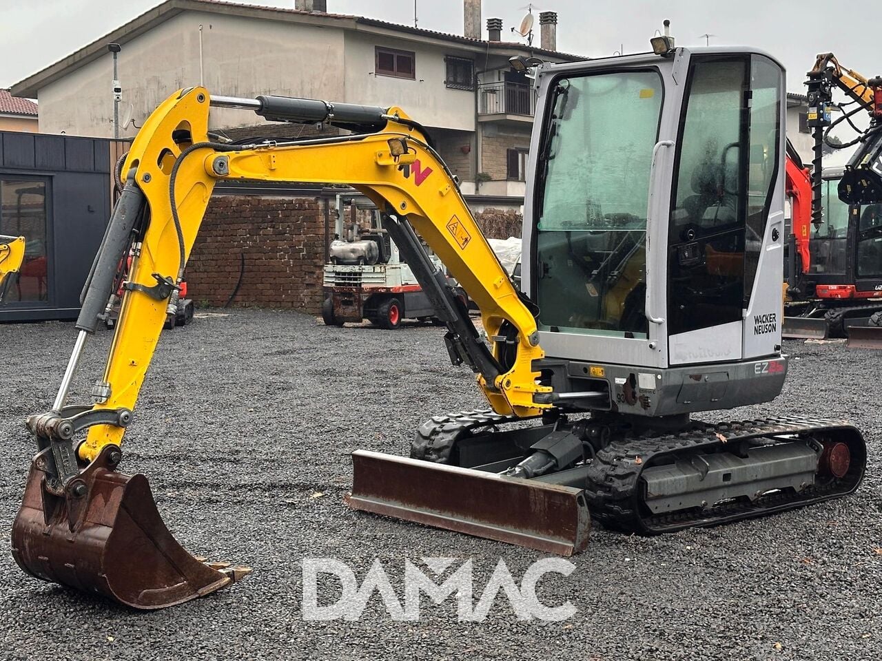 2020 Wacker Neuson EZ26 mini excavator, front three-quarter view