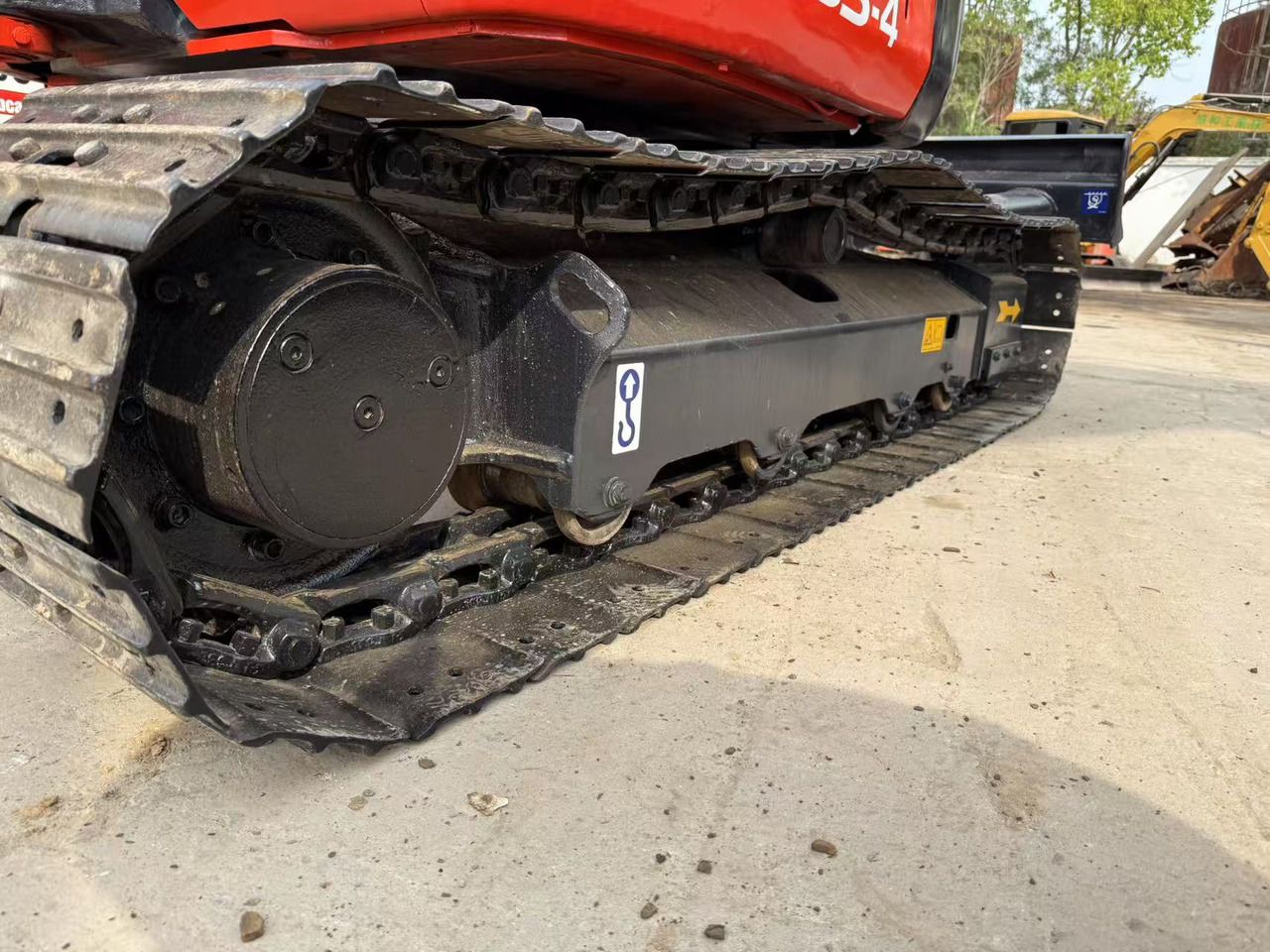 2019 Kubota U55-4 mini excavator track assembly detail 2019 Kubota U55-4 mini excavator track assembly detail