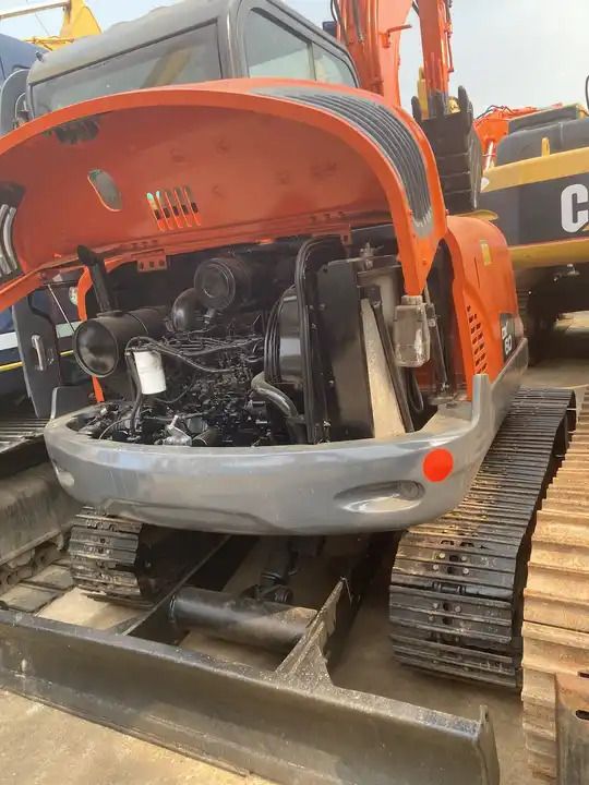 2019 Doosan DX60 crawler excavator with engine compartment open