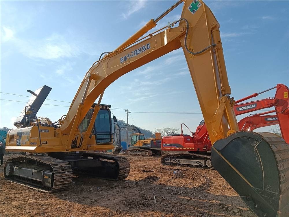 2023 Komatsu PC350-7 crawler excavator, rear three-quarter view