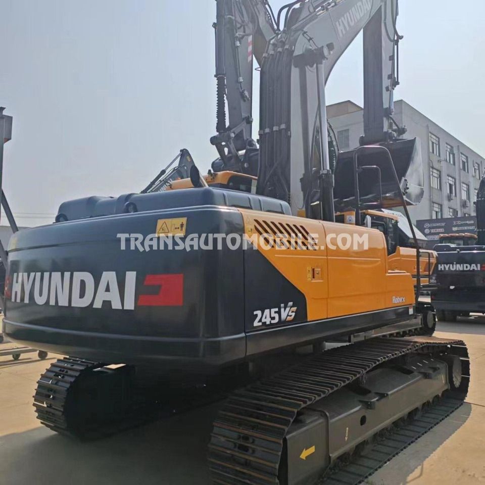 2026 Hyundai 245 VS crawler excavator, rear three-quarter view