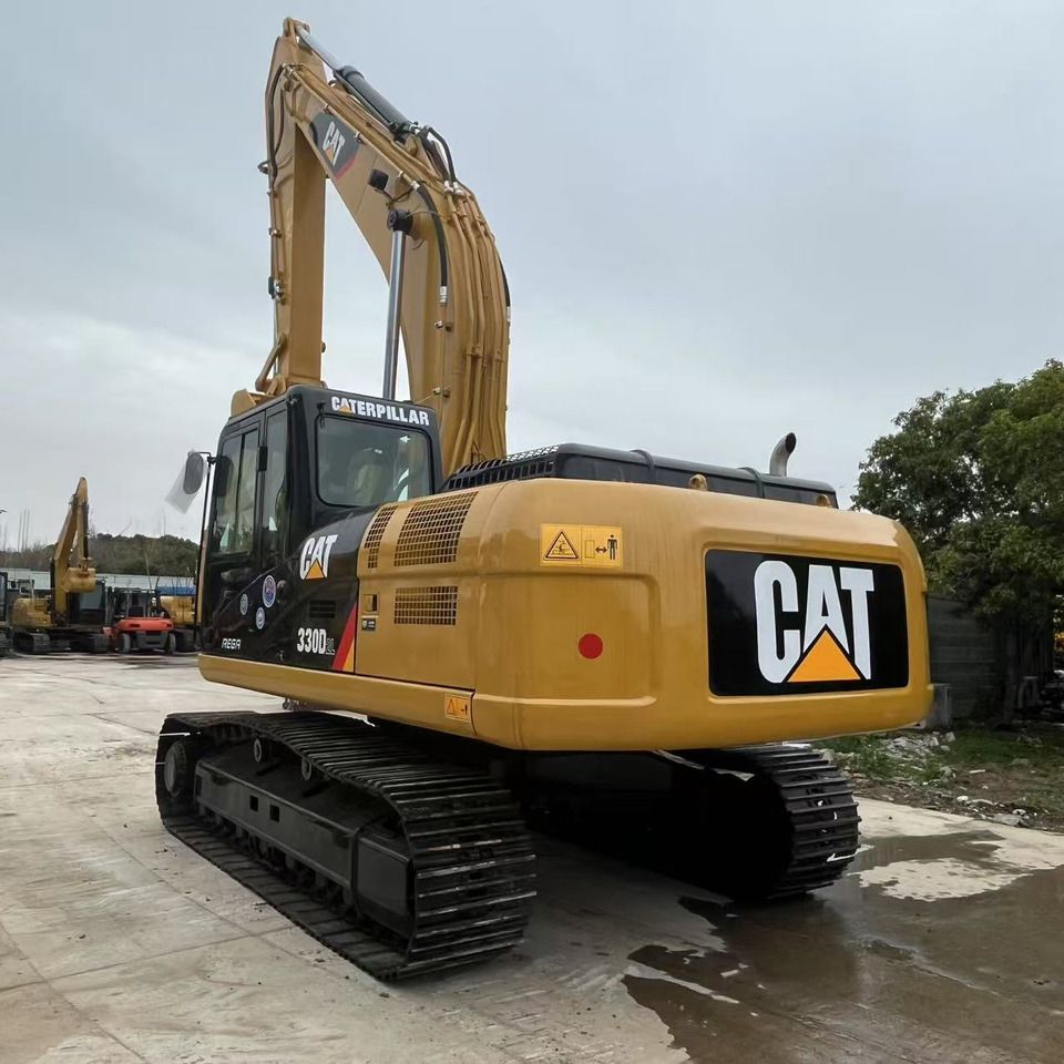 2022 Caterpillar 330D2L crawler excavator, rear three-quarter view