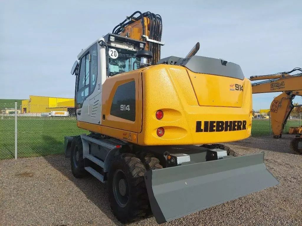 2022 Liebherr A914 Litronic wheel excavator rear three-quarter view