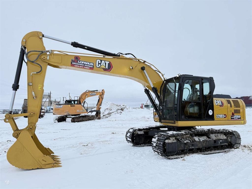 2025 Caterpillar 320D3 GC crawler excavator, side profile view 2025 Caterpillar 320D3 GC crawler excavator, side profile view