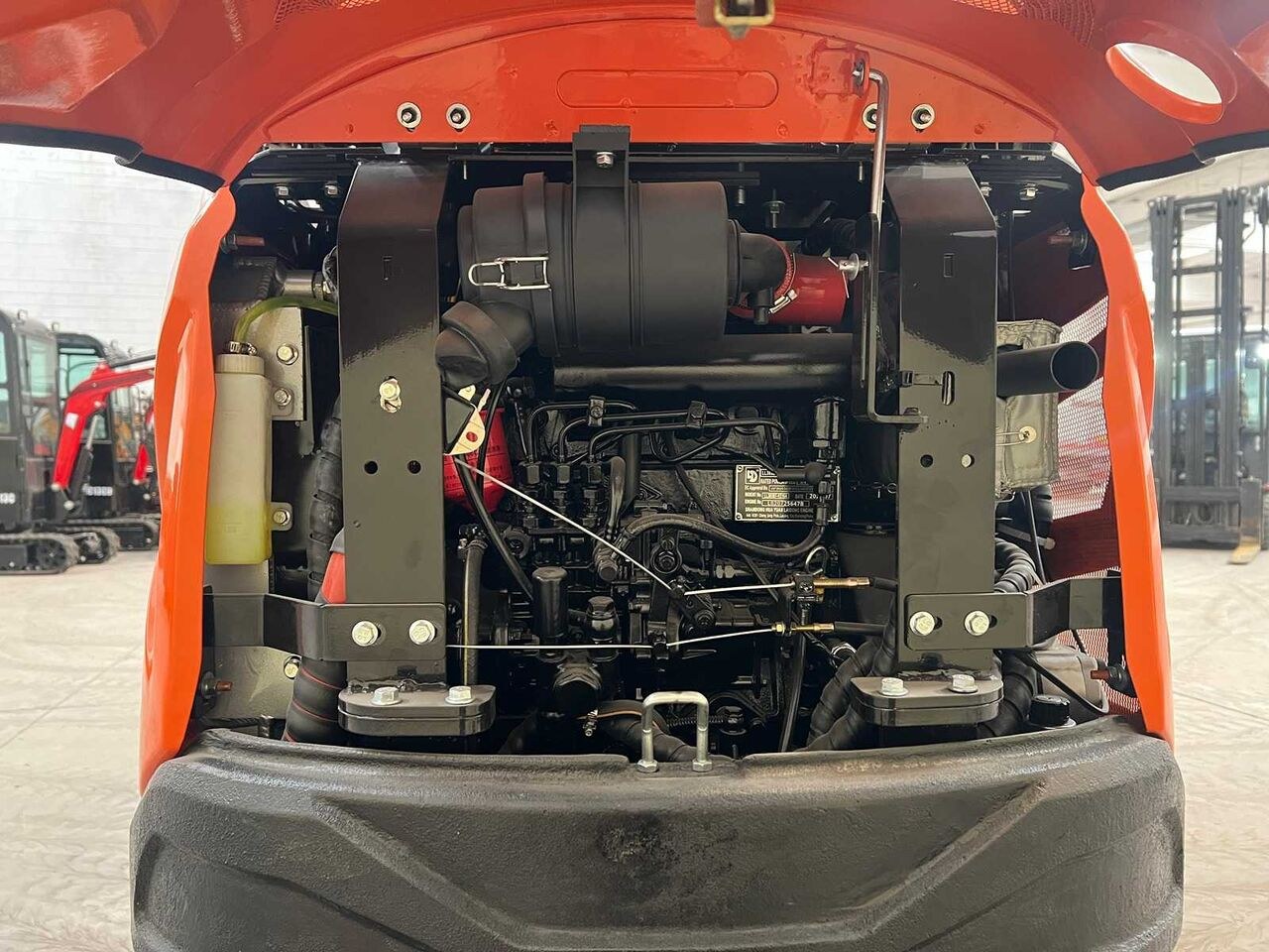 2025 Vicsec VC18FL mini excavator engine compartment view