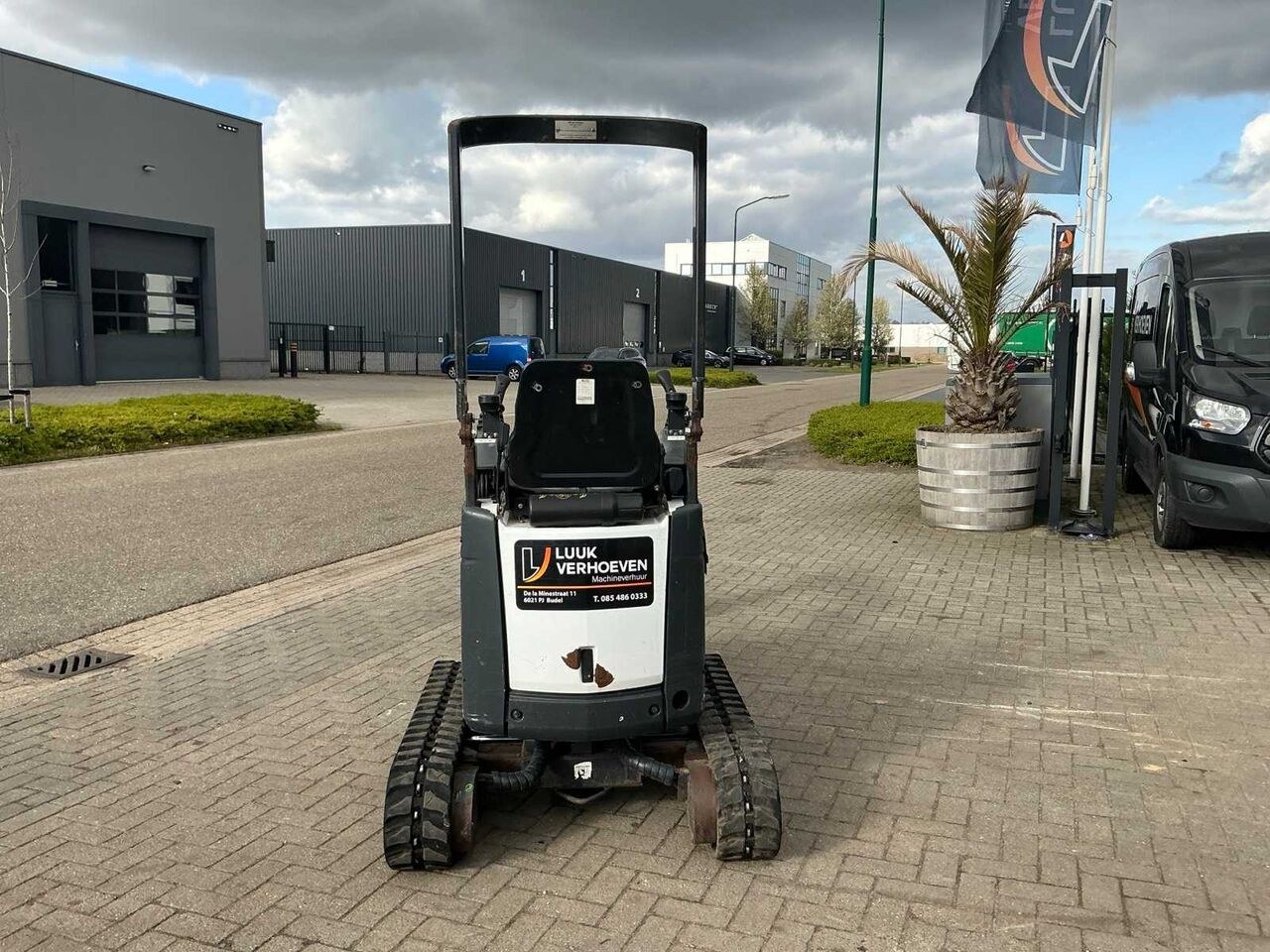 2020 Bobcat E10Z mini excavator, rear view