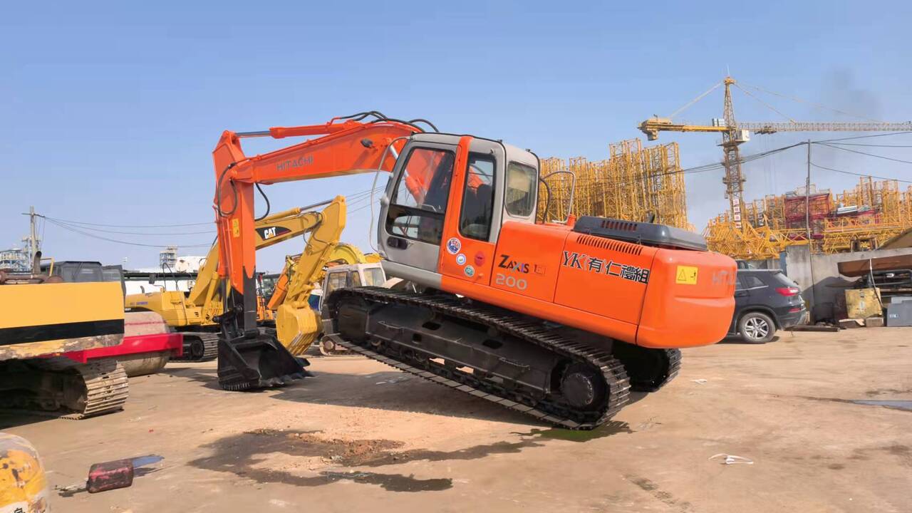 2016 Hitachi Zaxis 200 crawler excavator, rear three-quarter view