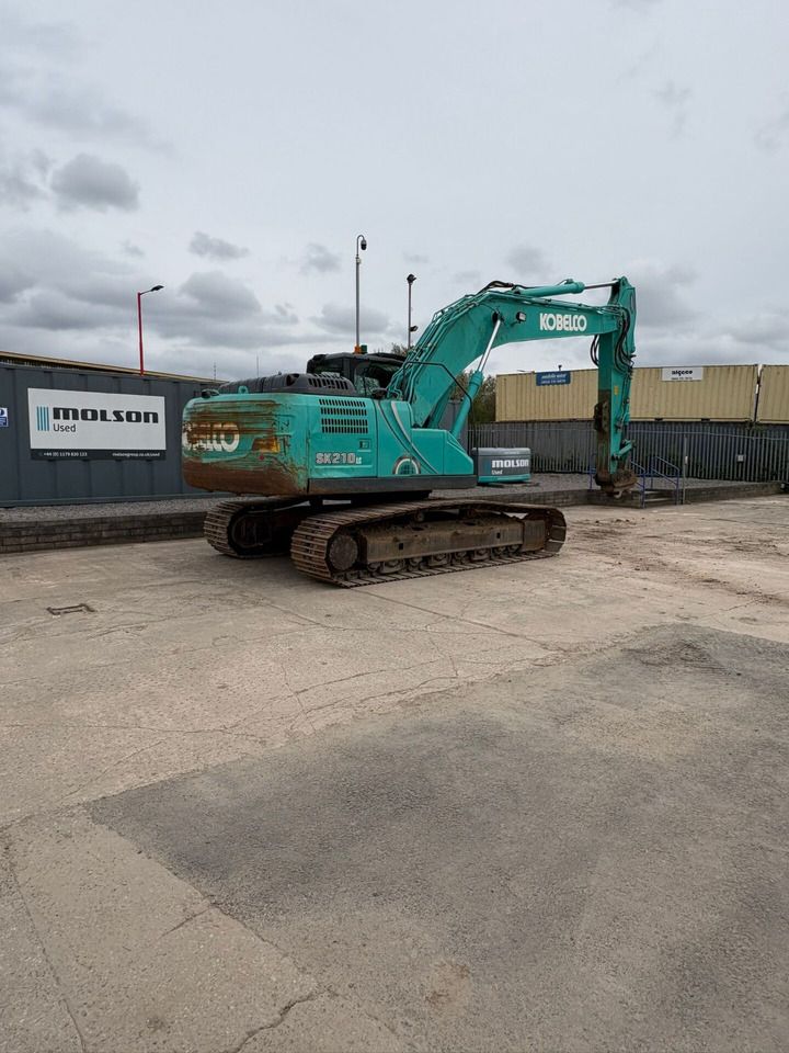 2019 Kobelco SK210LC-10 crawler excavator, rear three-quarter view