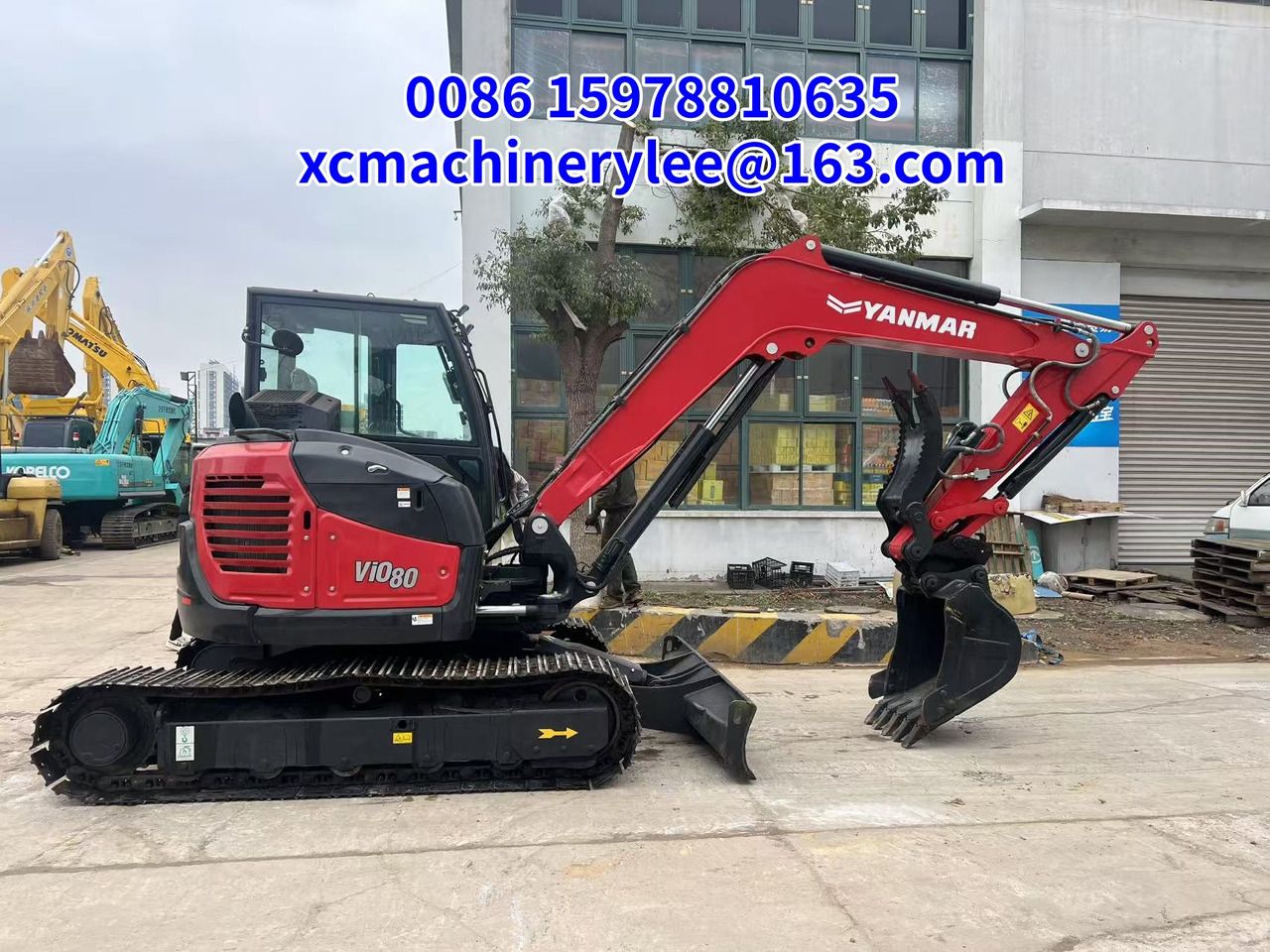 2024 Yanmar ViO80 crawler excavator side view 2024 Yanmar ViO80 crawler excavator side view