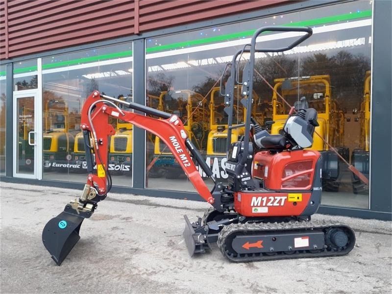 Mole M12 mini excavator, side view