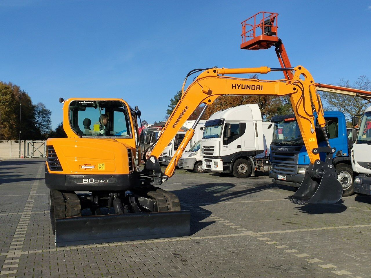 2013 Hyundai 80CR-9 crawler excavator, rear three-quarter view 2013 Hyundai 80CR-9 crawler excavator, rear three-quarter view