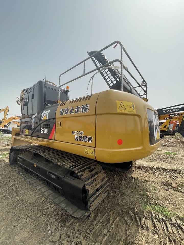2023 Caterpillar 329D2 crawler excavator, rear three-quarter view 2023 Caterpillar 329D2 crawler excavator, rear three-quarter view