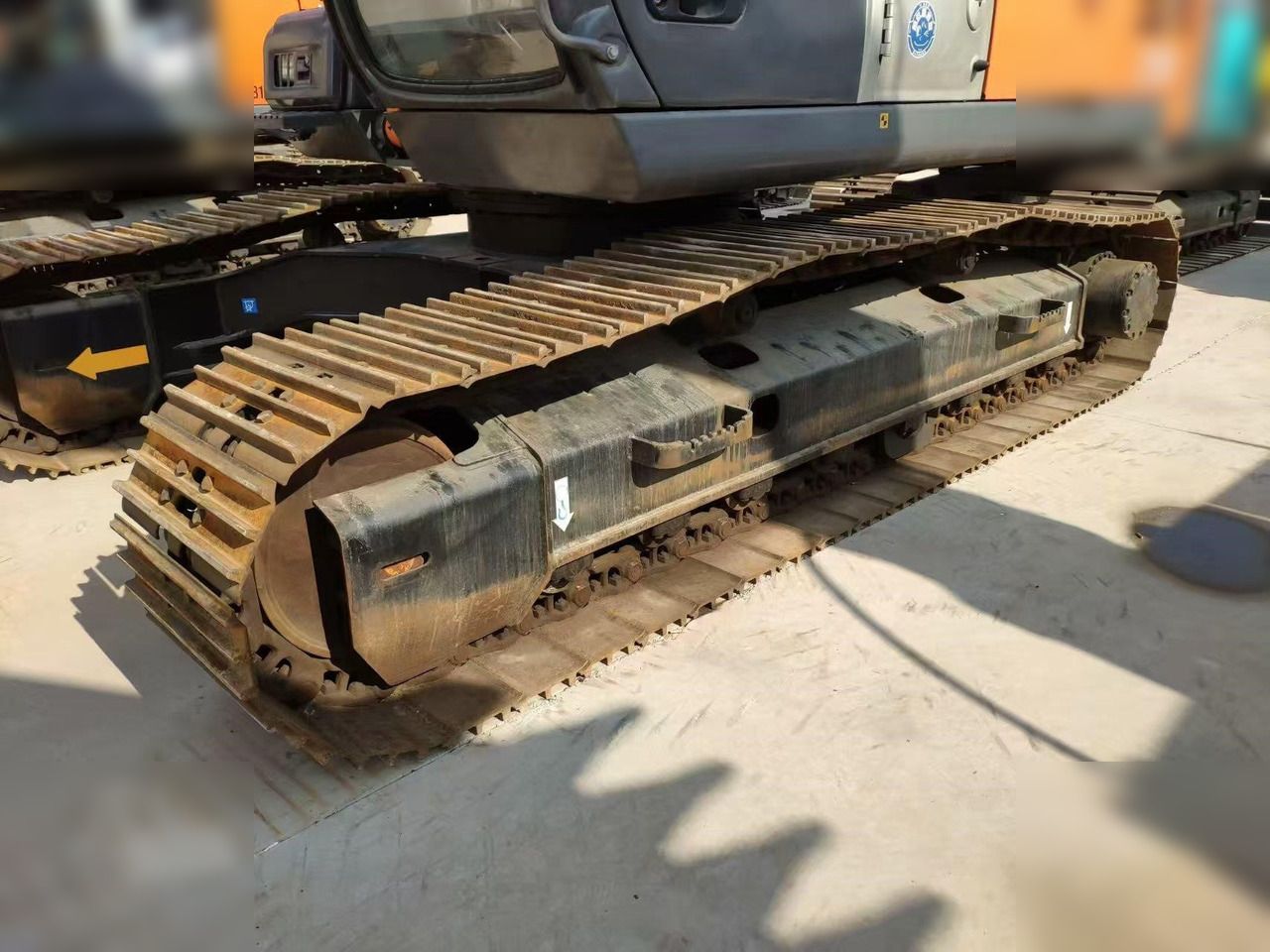 2021 Hitachi ZX210 crawler excavator undercarriage view