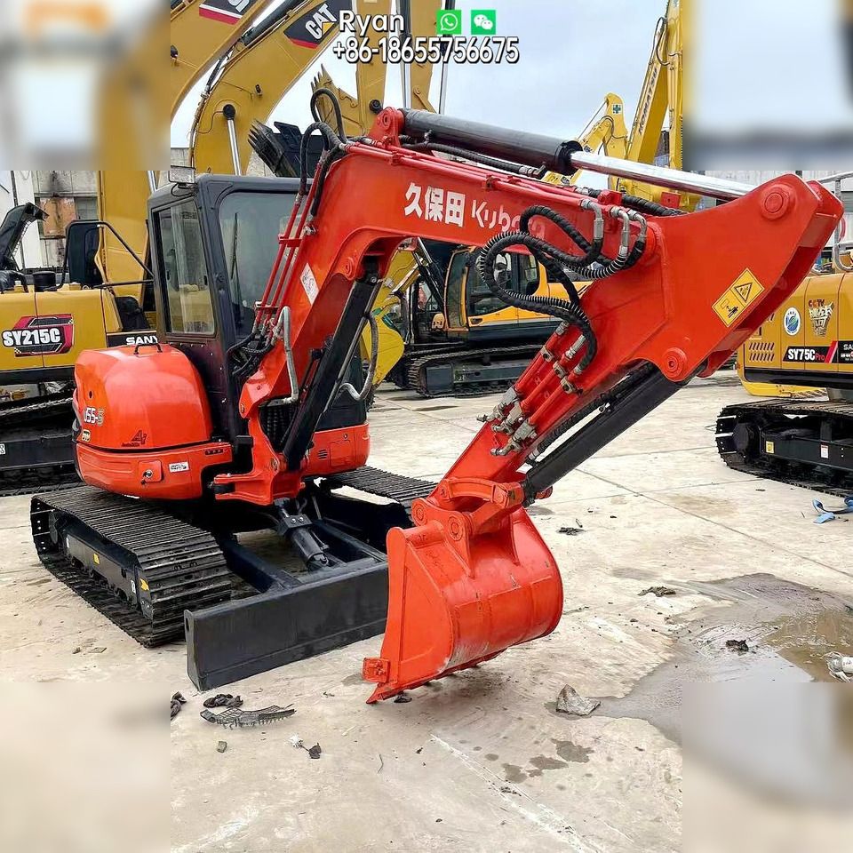 2021 Kubota U55-5 mini excavator, front three-quarter view 2021 Kubota U55-5 mini excavator, front three-quarter view
