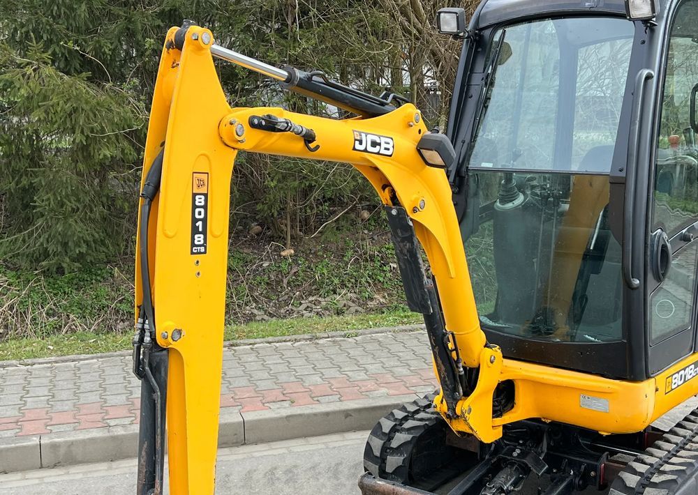 2012 JCB 8018 mini excavator boom and cab view
