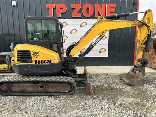 2015 Bobcat E50 mini excavator, side view