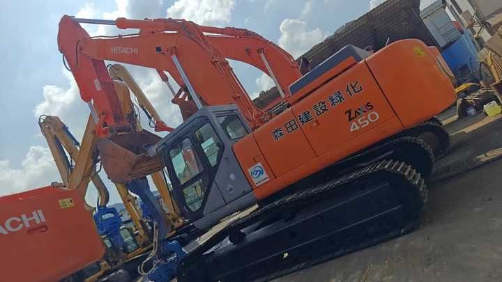 2023 Hitachi ZX450 crawler excavator, rear three-quarter view