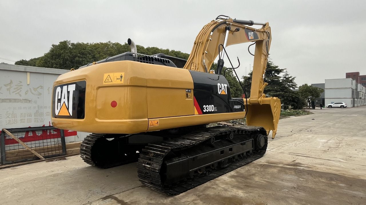 2023 Caterpillar 330D2L crawler excavator, rear three-quarter view