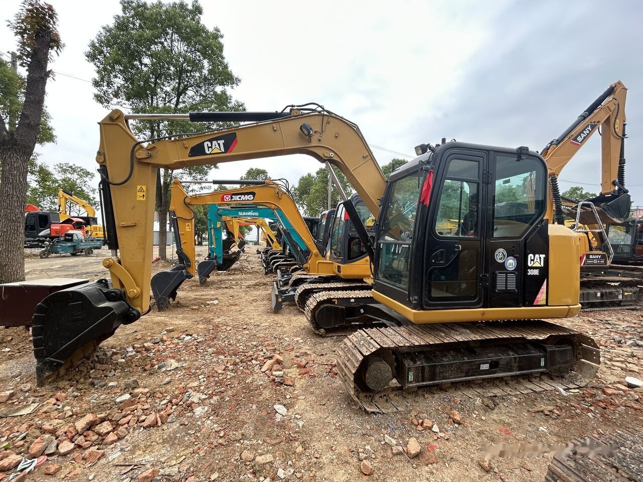2019 Caterpillar 308E mini excavator, side view 2019 Caterpillar 308E mini excavator, side view