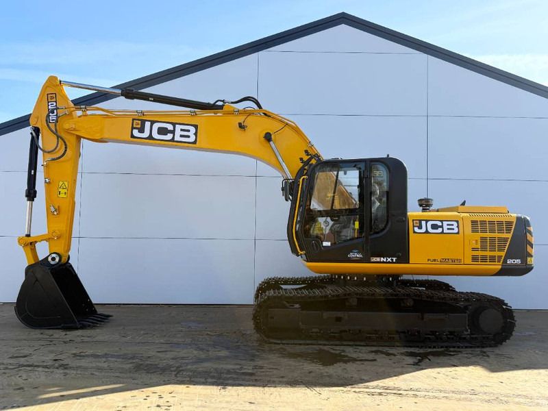 2026 JCB 205 crawler excavator, side profile view 2026 JCB 205 crawler excavator, side profile view