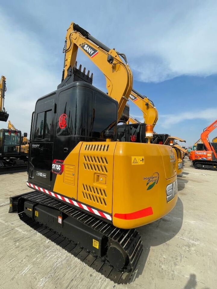 2025 Sany SY75C crawler excavator, rear three-quarter view 2025 Sany SY75C crawler excavator, rear three-quarter view