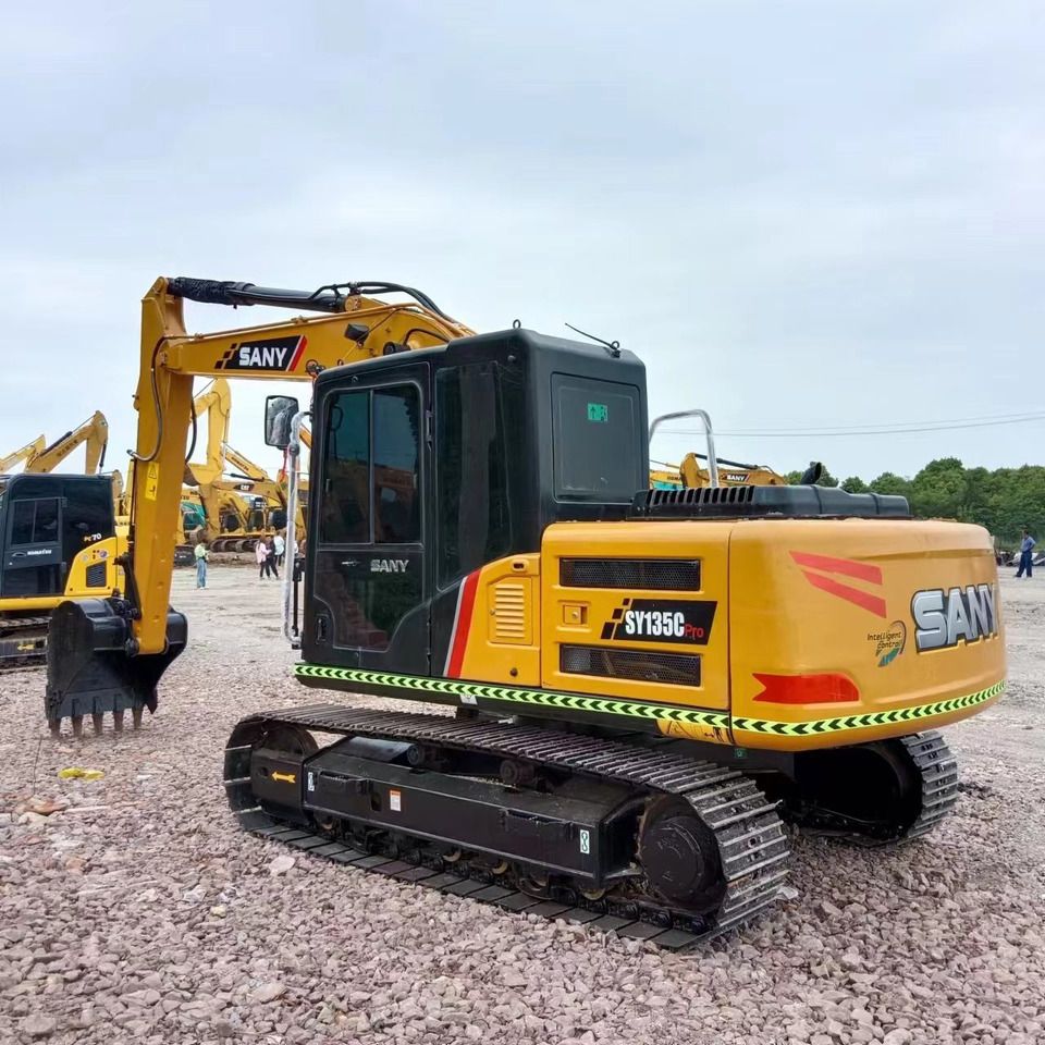 2022 Sany SY135C Pro crawler excavator, rear three-quarter view 2022 Sany SY135C Pro crawler excavator, rear three-quarter view
