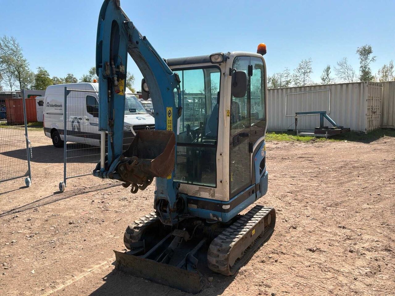 2019 Kubota KX019-4 mini excavator, front three-quarter view
