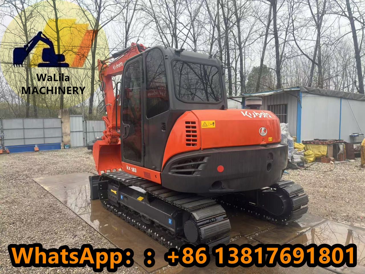 2023 Kubota KX183 mini excavator, rear three-quarter view