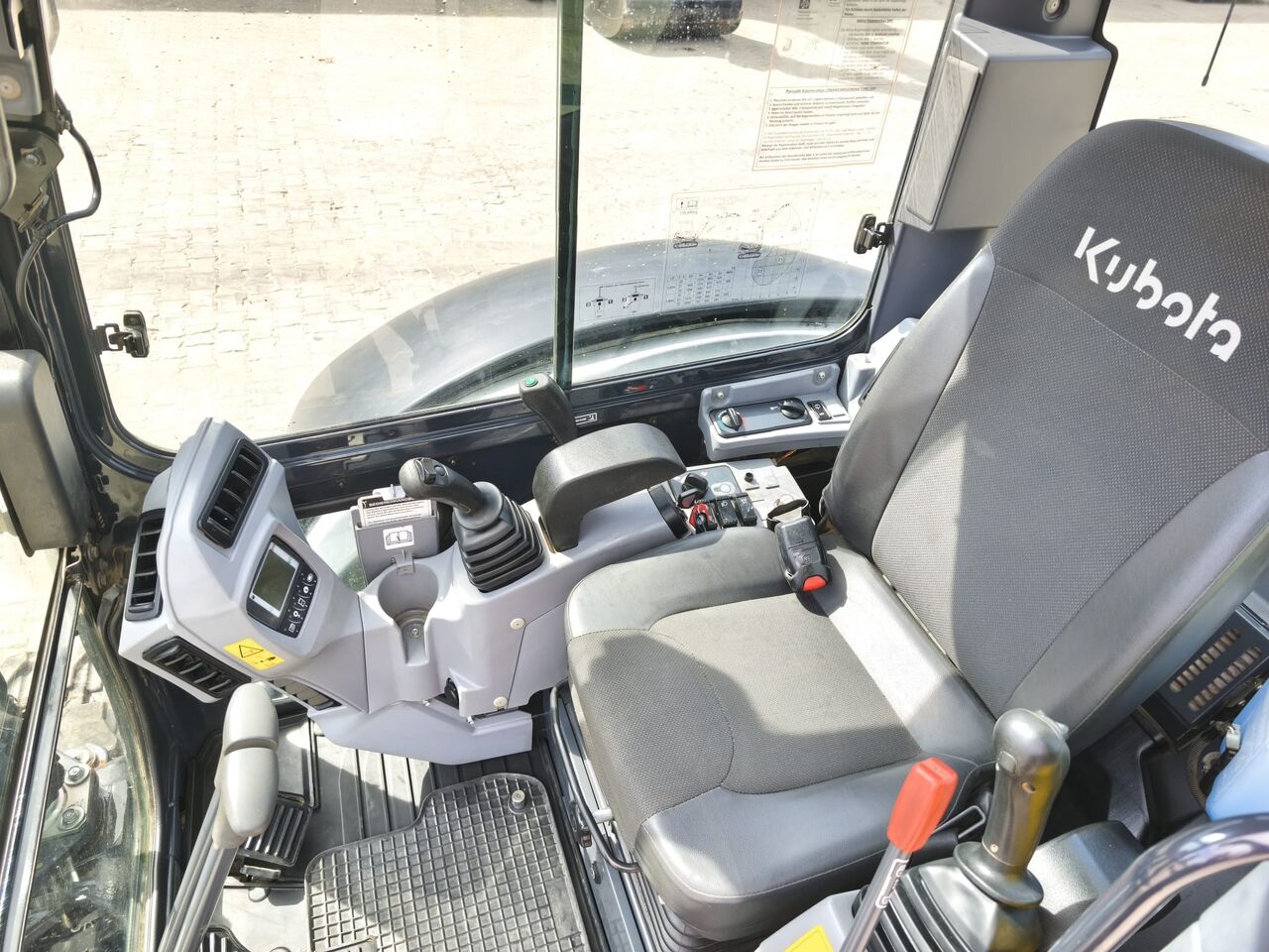 2020 Kubota KX057-4 mini excavator interior cab view 2020 Kubota KX057-4 mini excavator interior cab view