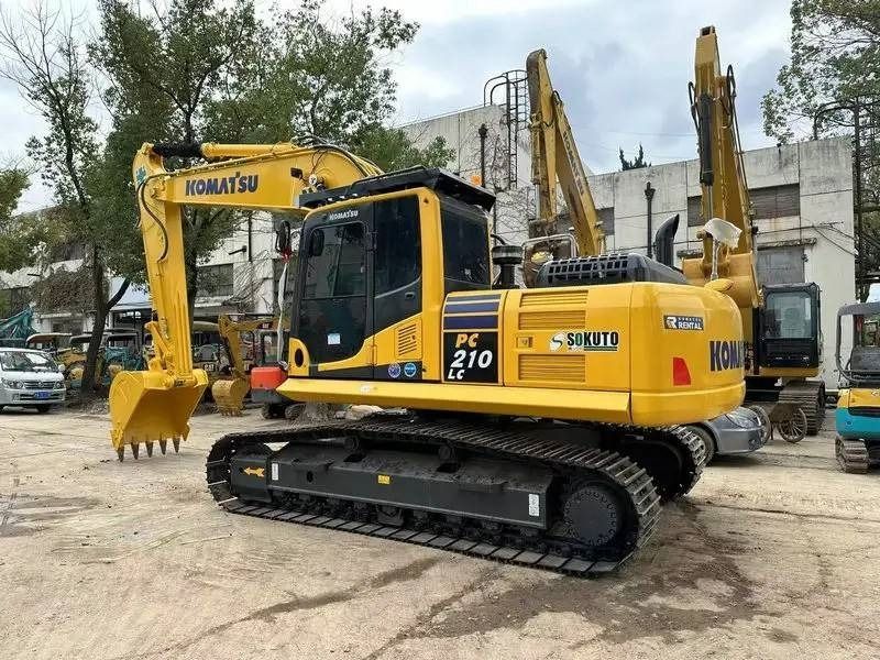 2022 Komatsu PC210LC-8 crawler excavator, rear three-quarter view