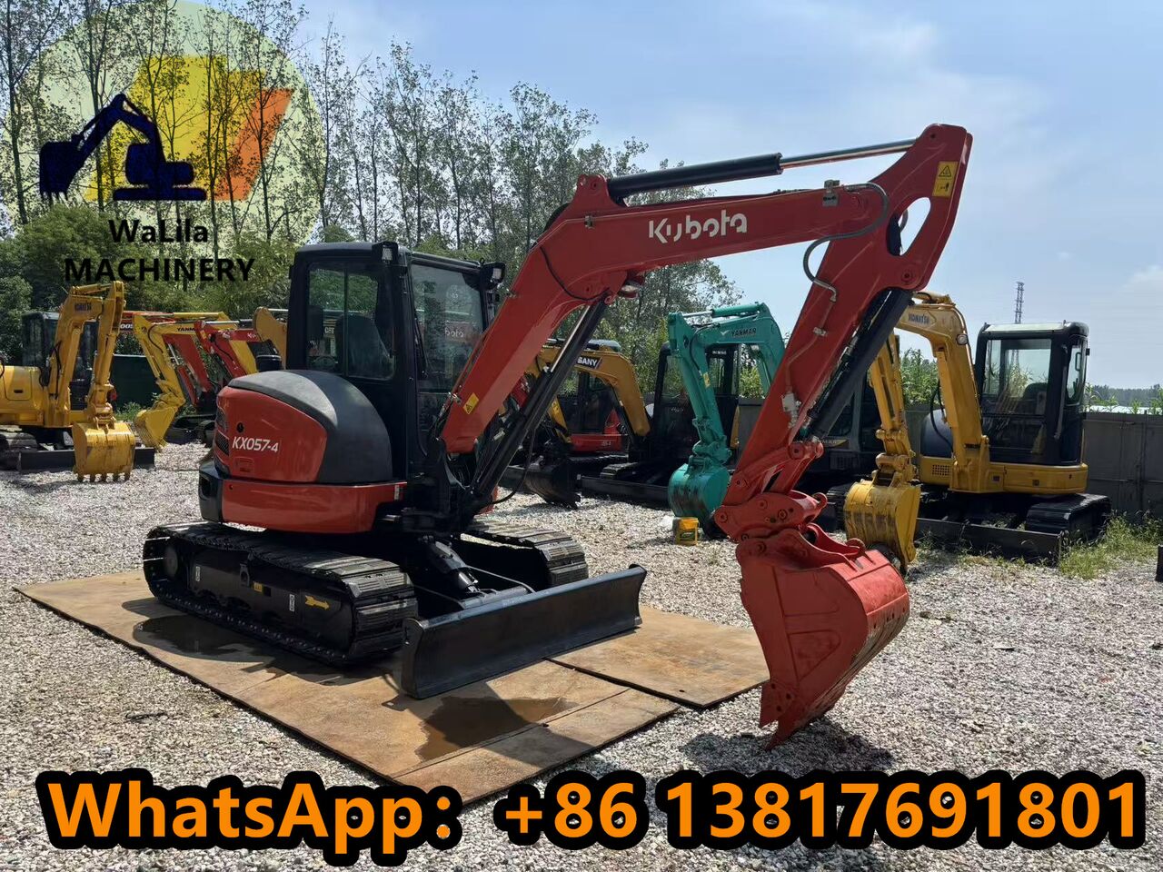 2024 Kubota KX057-4 mini excavator, side profile view
