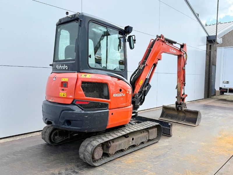 2020 Kubota KX037-4 mini excavator, rear three-quarter view