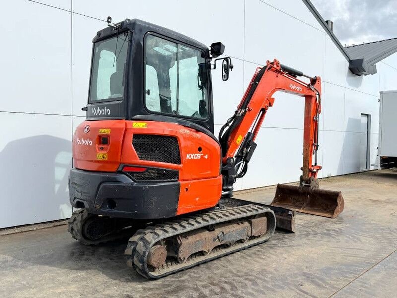 2020 Kubota KX037-4 mini excavator, rear three-quarter view 2020 Kubota KX037-4 mini excavator, rear three-quarter view